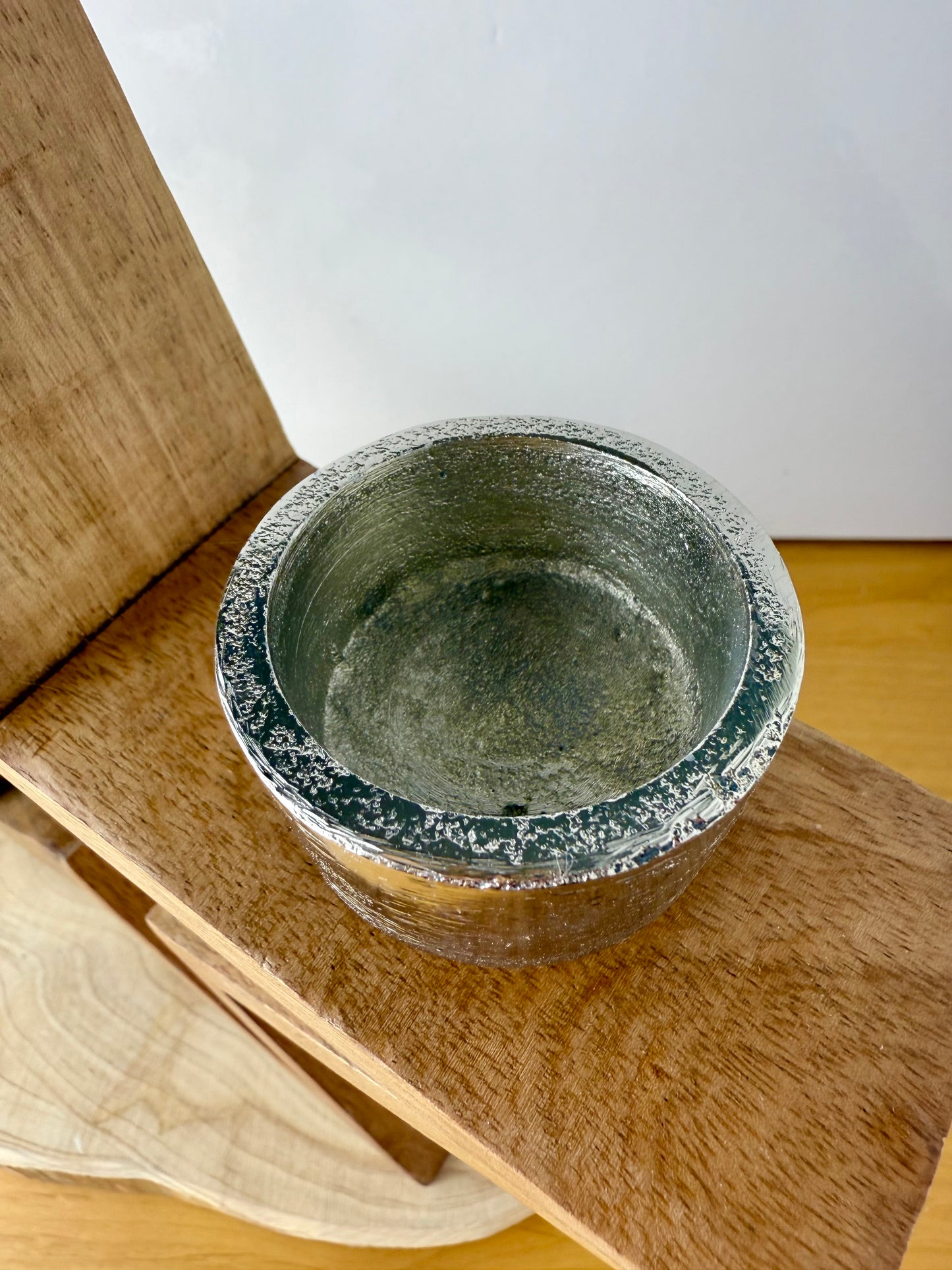 Wooden Star with silver T-light holders