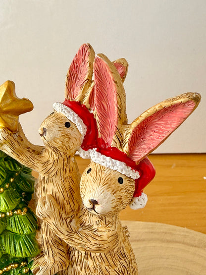 Jasper Rabbit & Bonnie decorating the Christmas Tree