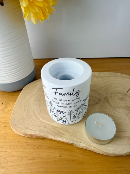 Flower Meadow Tealight Holder - Family or Home