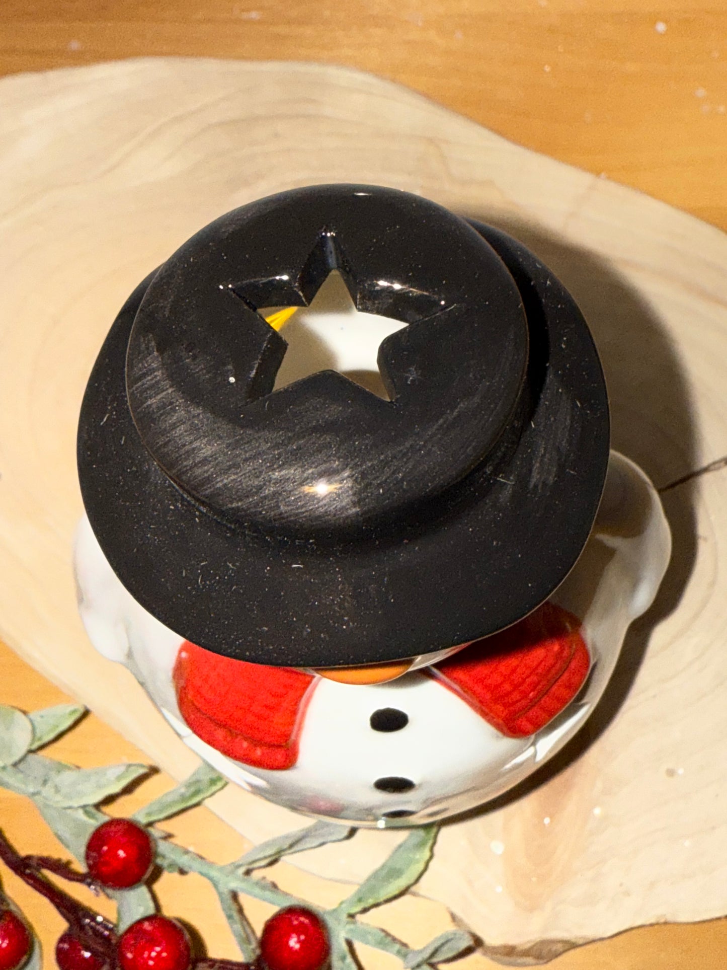 Snowman Ceramic T-light holder