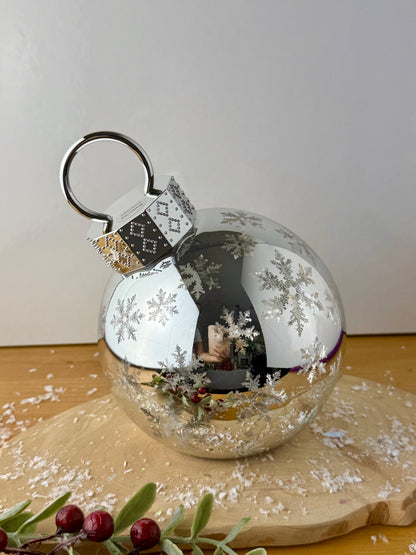 Christmas Light up Bauble - Silver