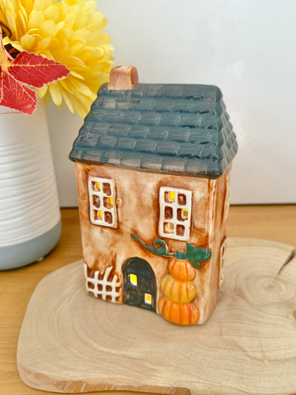 Autumn house with Pumpkins