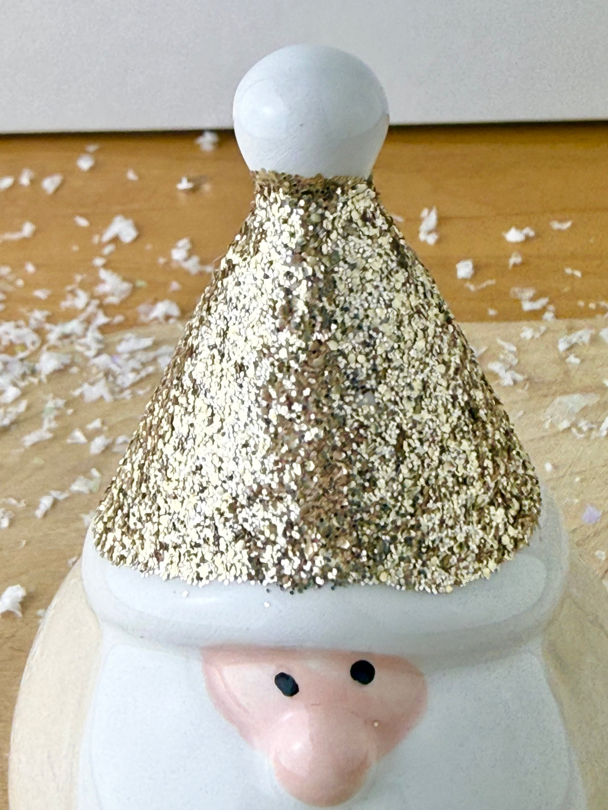 Gold Glitter Santa Gonk