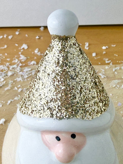 Gold Glitter Santa Gonk