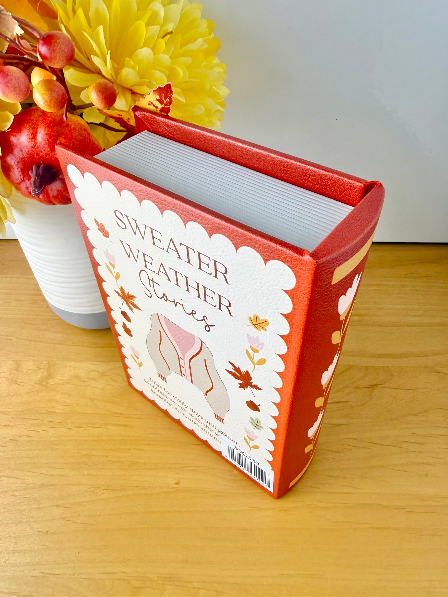 Cosy Chapter Wooden Book Box - Sweater Weather Stories