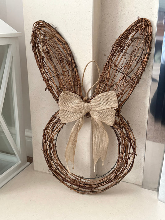 Rattan Bunny Wreath