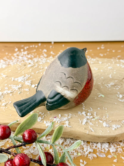 Pair of Robins with bright red chest