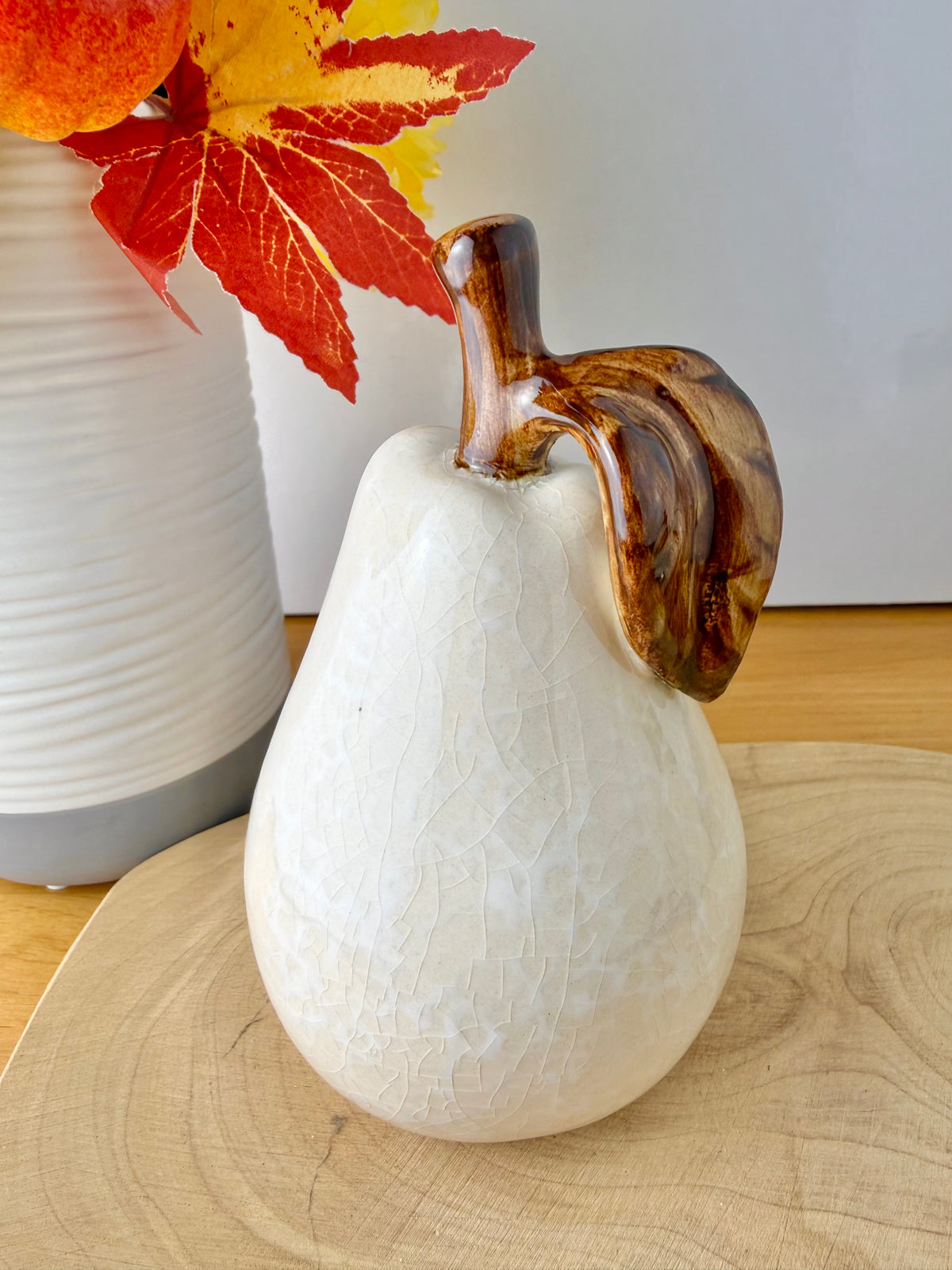 Ceramic Glazed Apple & Pear Ornaments