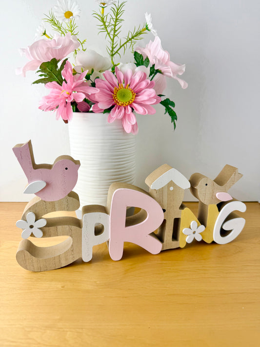 Wooden Spring word block