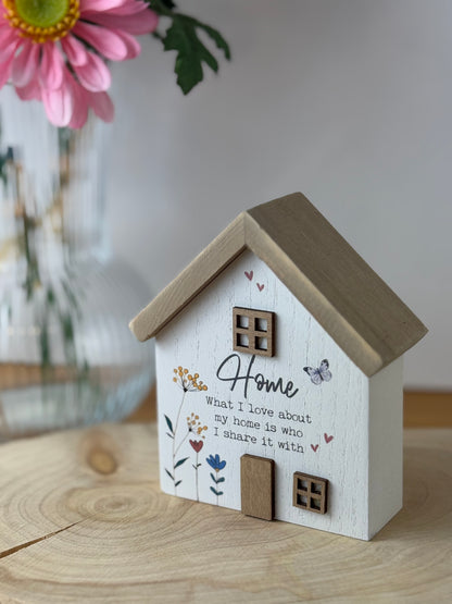 Flower Meadow Home house Plaque - What I love about my home