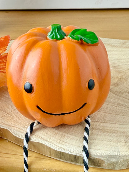 Orange Smiling Pumpkin with dangley legs