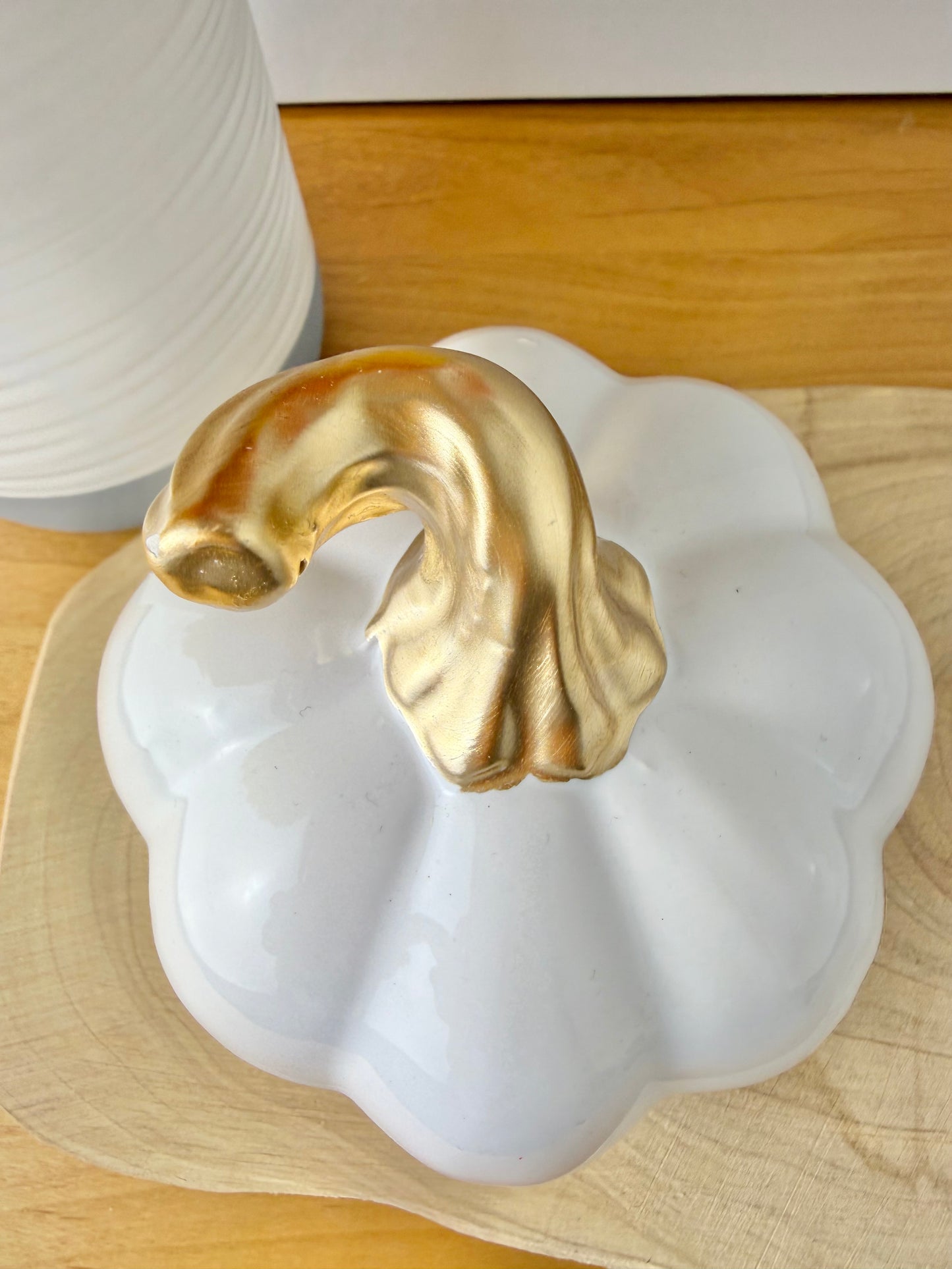 Ceramic White Pumpkin - Medium & Small