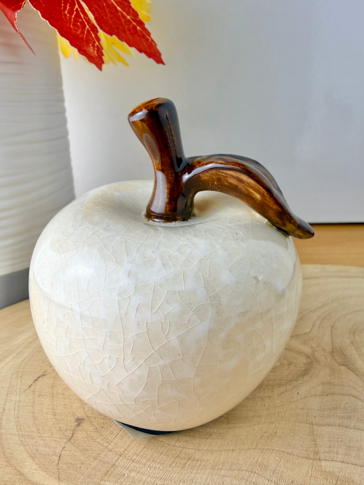 Ceramic Glazed Apple & Pear Ornaments