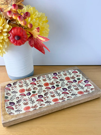 Wooden Autumnal Serving Tray