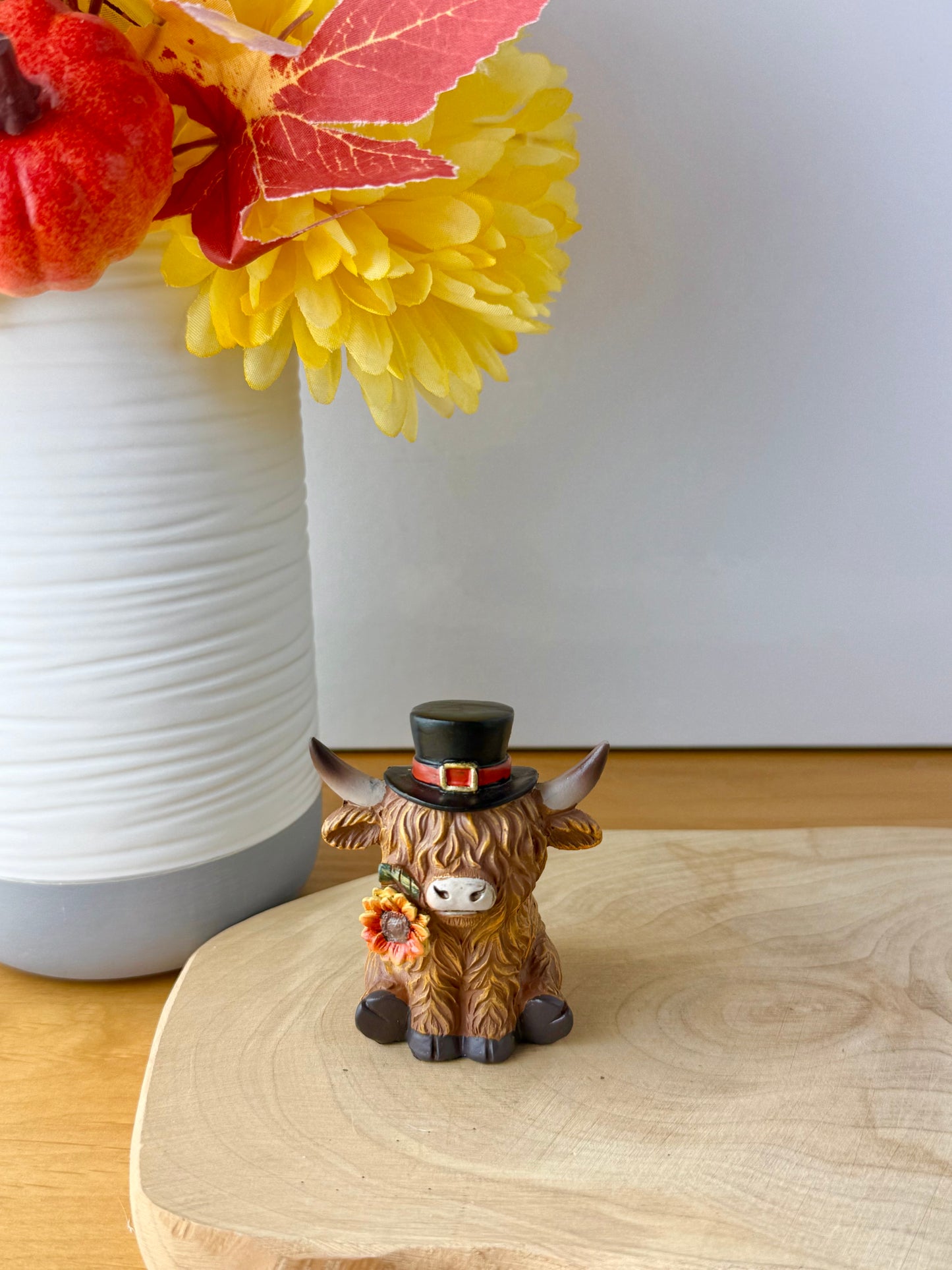 Highland Mini Cows - Pair of Autumn or Halloween Cows