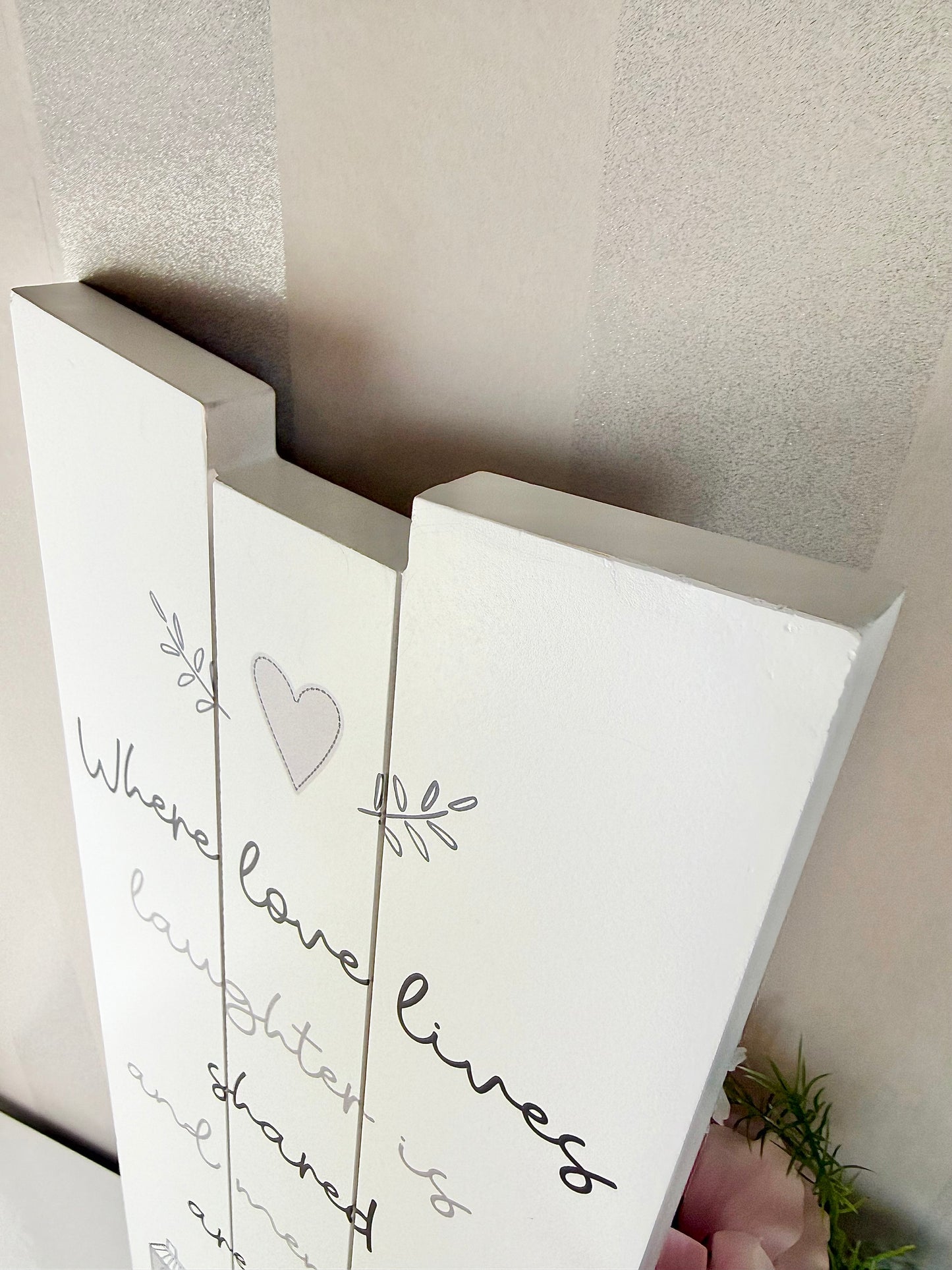 Gracefully Gifted - Where Love lives Long Wooden Plaque