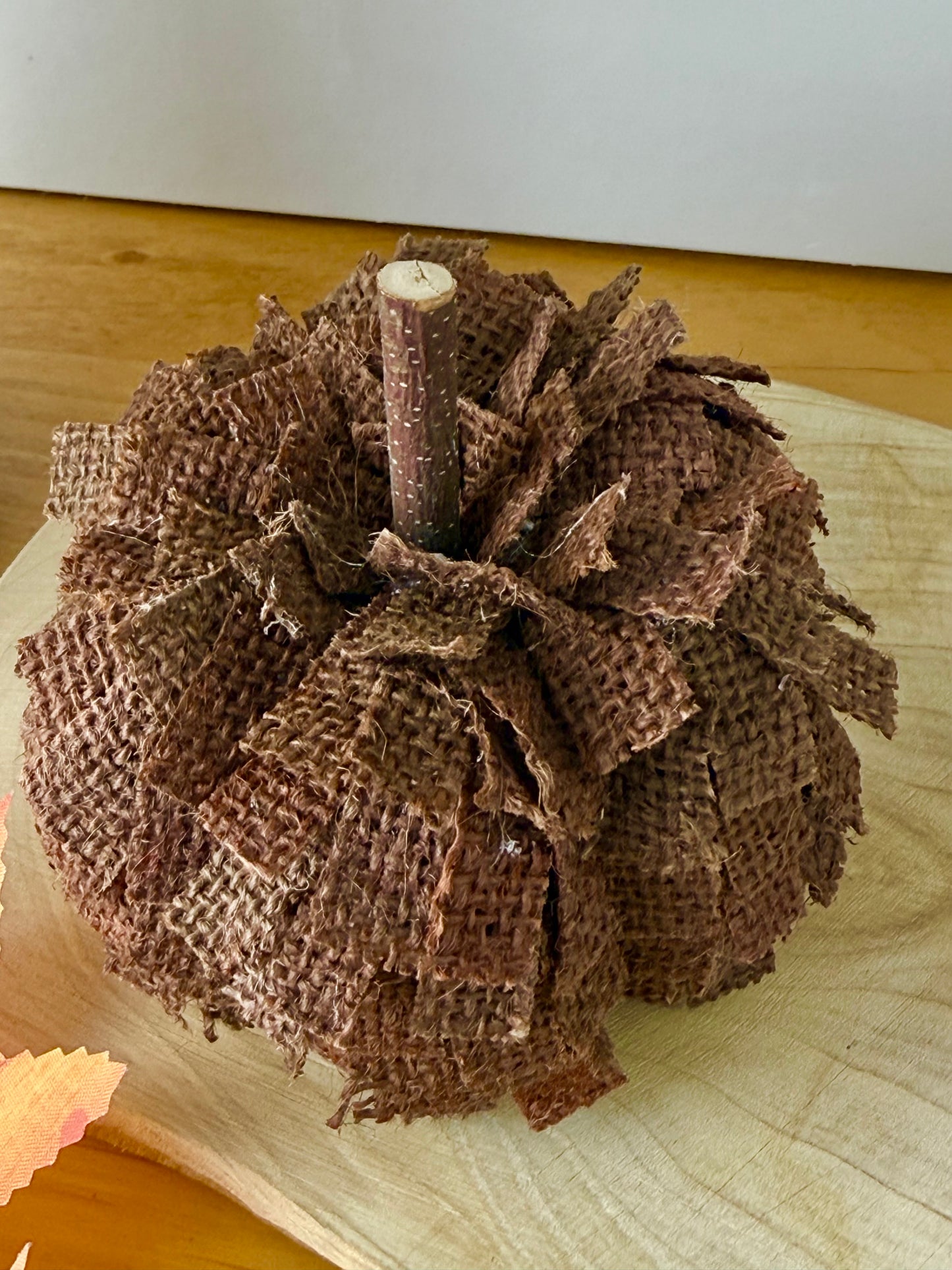 Set of 3 Hessian Fabric Pumpkins