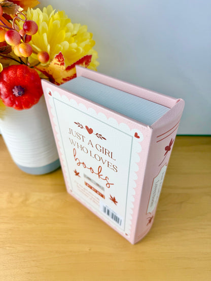 Cosy Chapter Wooden Book Box - Just a girl who loves books