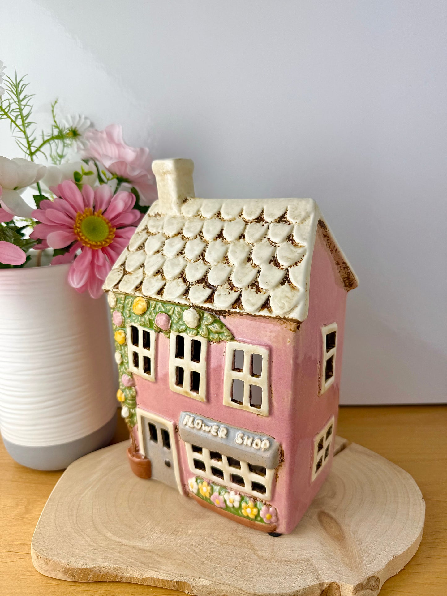 Village Pottery Flower Shop Tea Light Holder