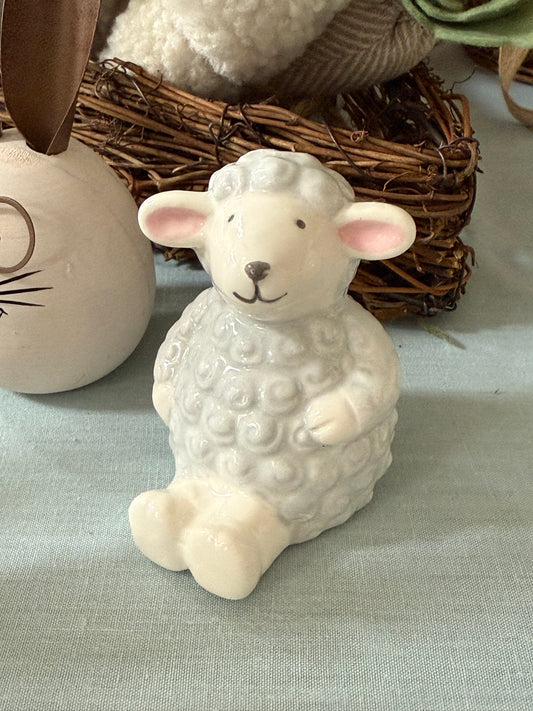 Porcelain Sitting Sheep - LAST ONES