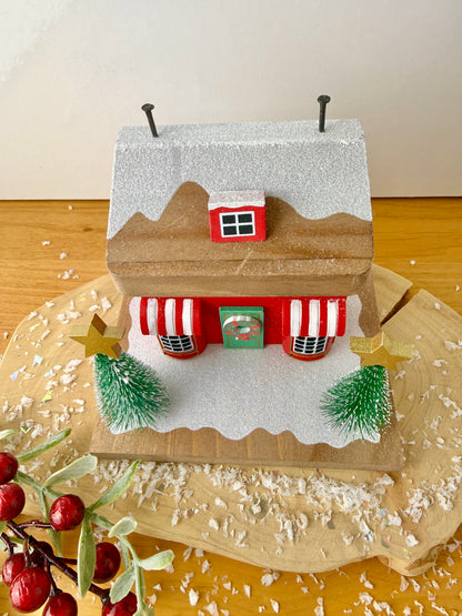 Winter Wonderland Santas Toyshop Wooden House