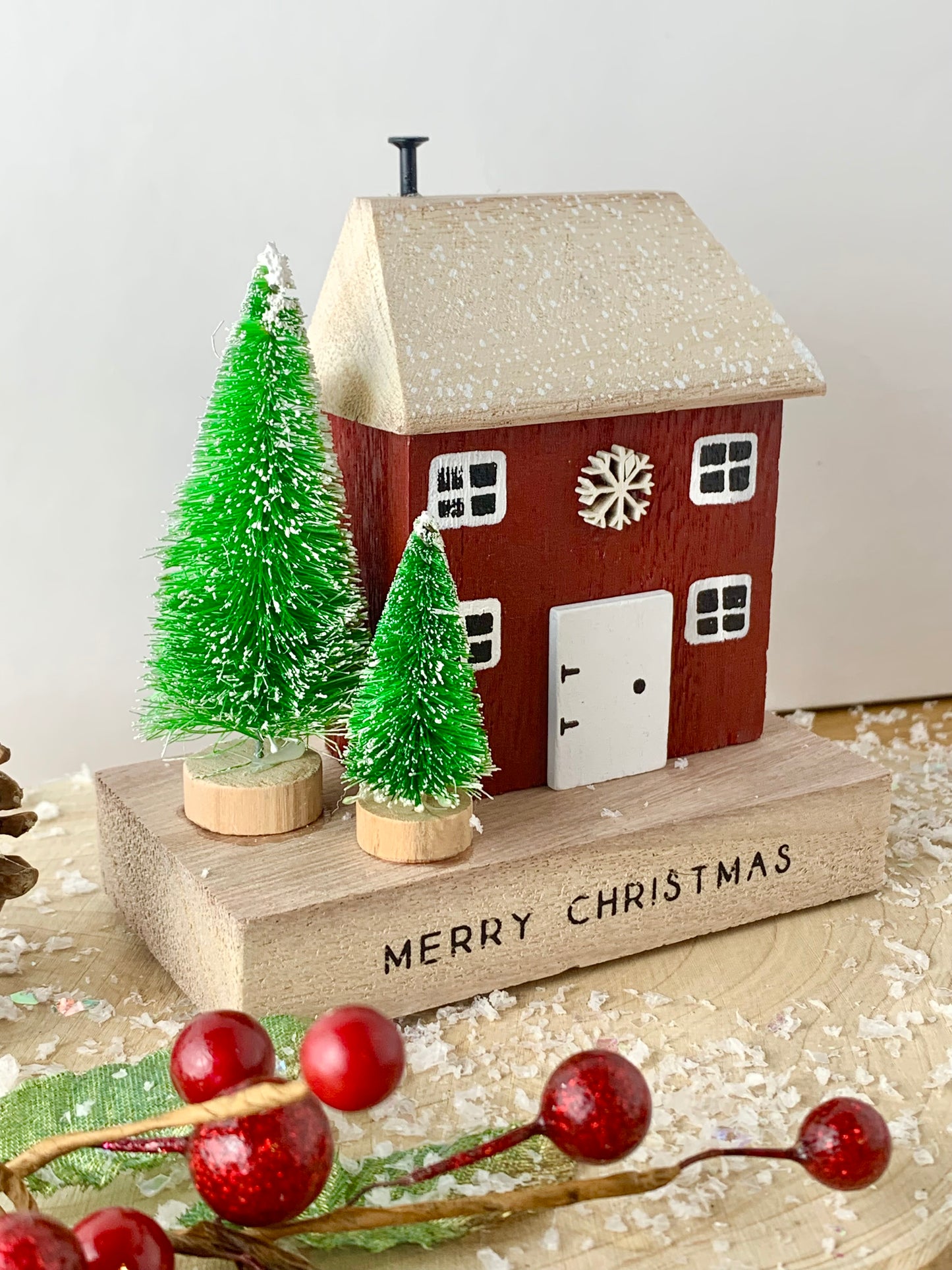 Merry Christmas wooden house