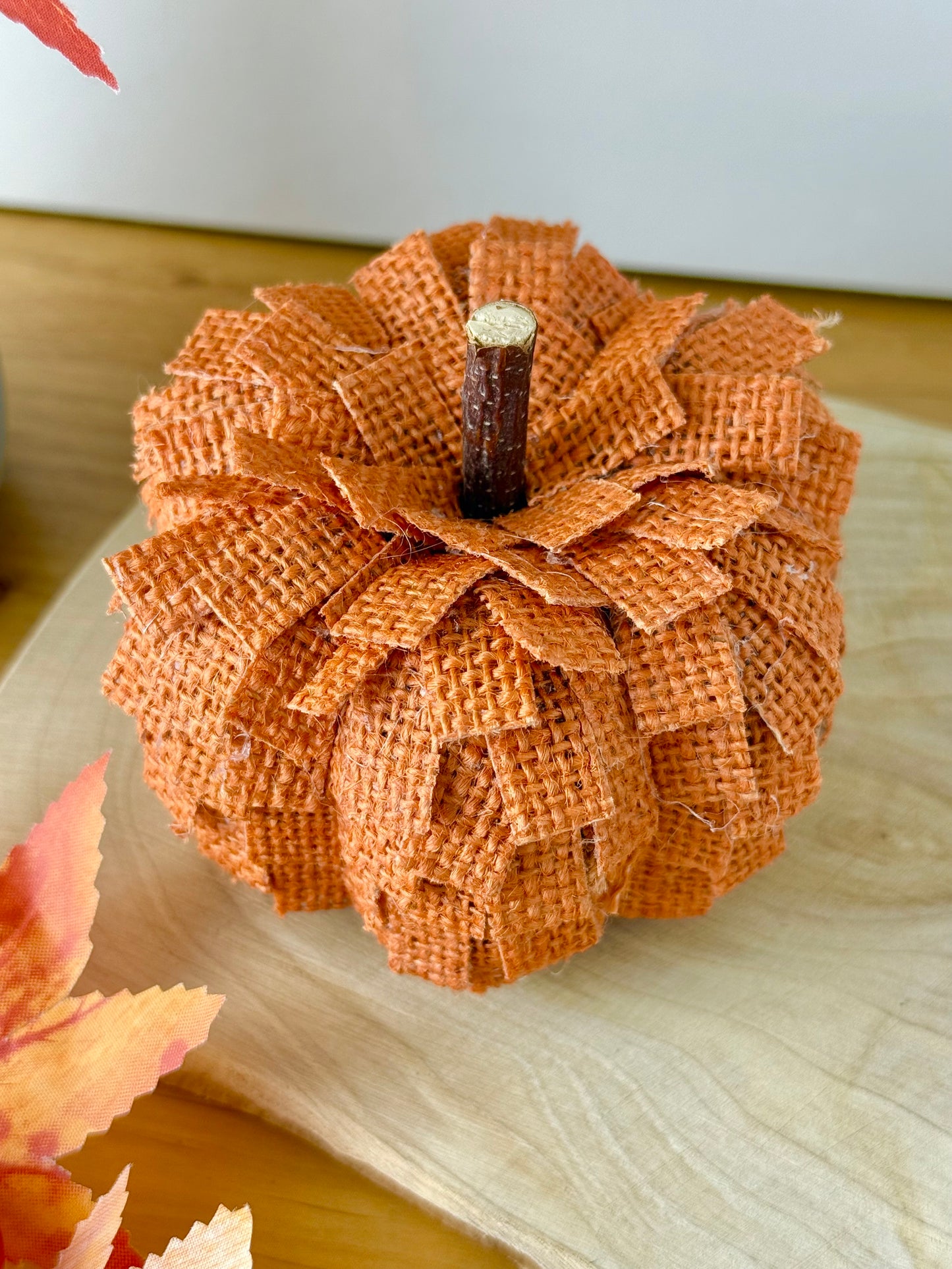 Set of 3 Hessian Fabric Pumpkins