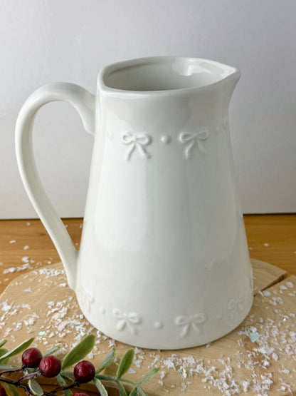 Holly Cottage Christmas Embossed Jug - Home for Christmas