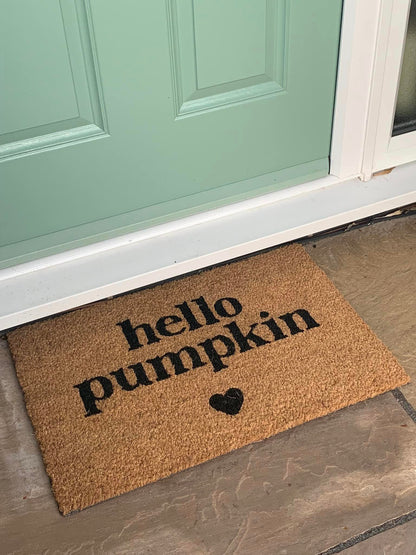 Hello Pumpkin Door Mat