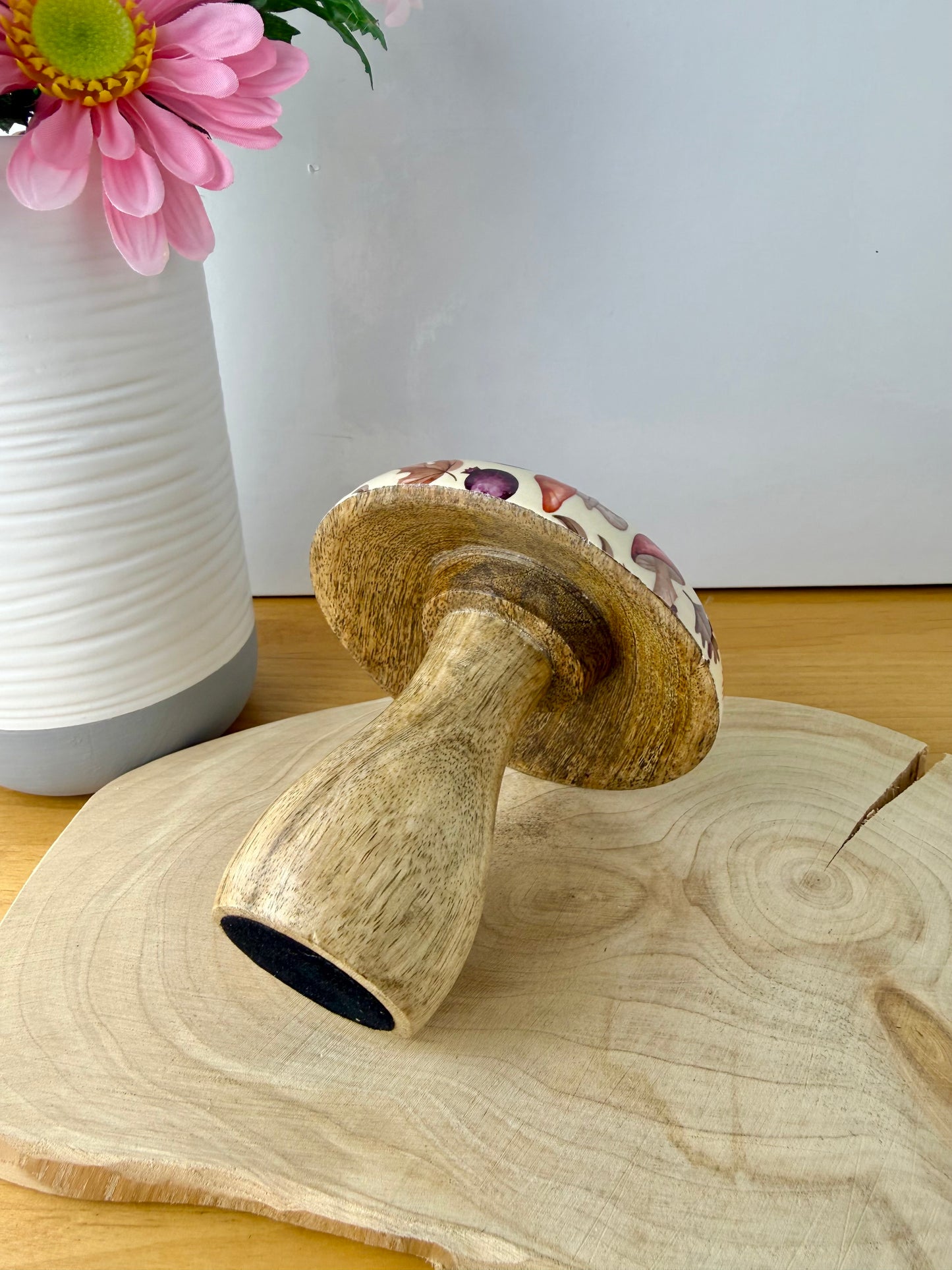 Wooden Mushroom - Autumnal  - 2 sizes