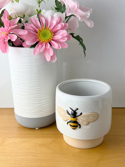 Stoneware Bee Planters - 3 sizes