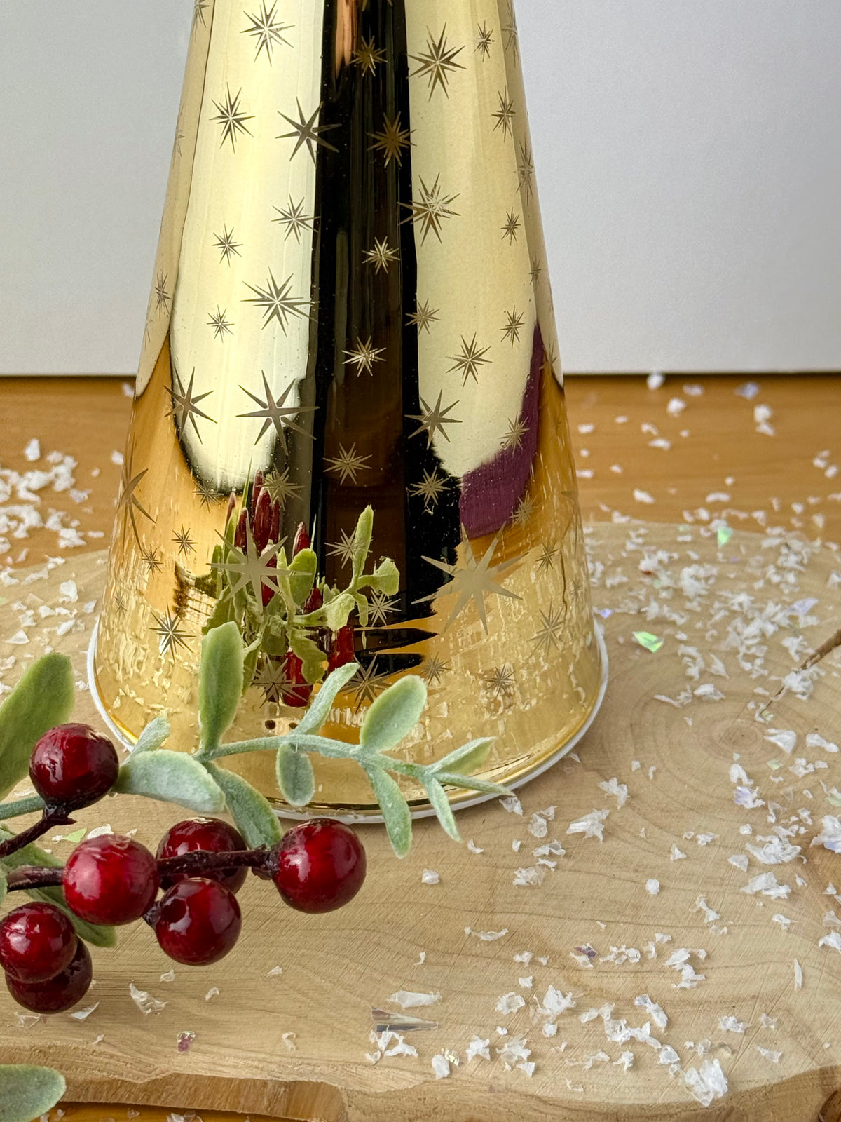 Gold Light Up Cone Christmas Tree