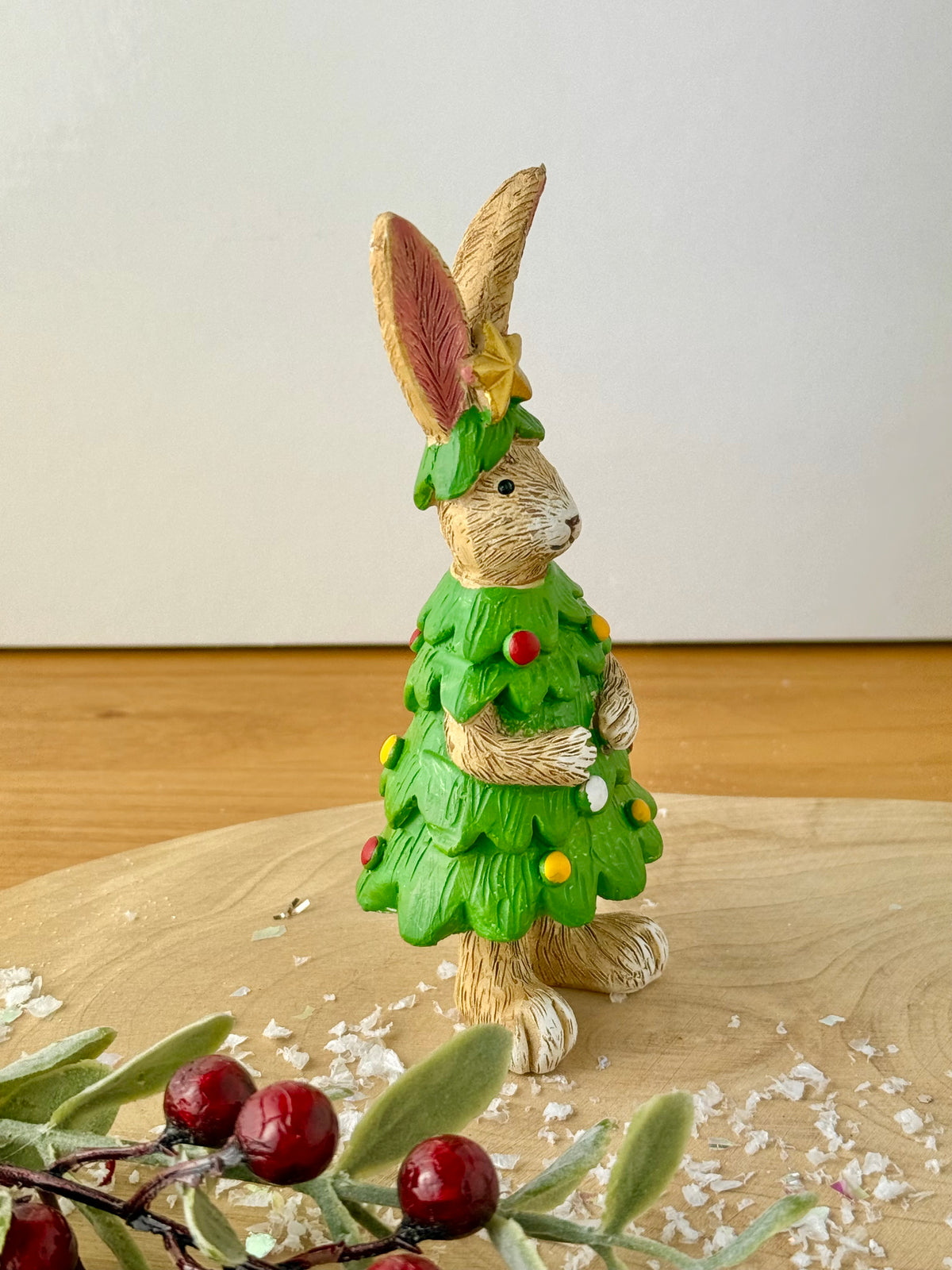 Jasper Rabbit in Christmas Tree Costume