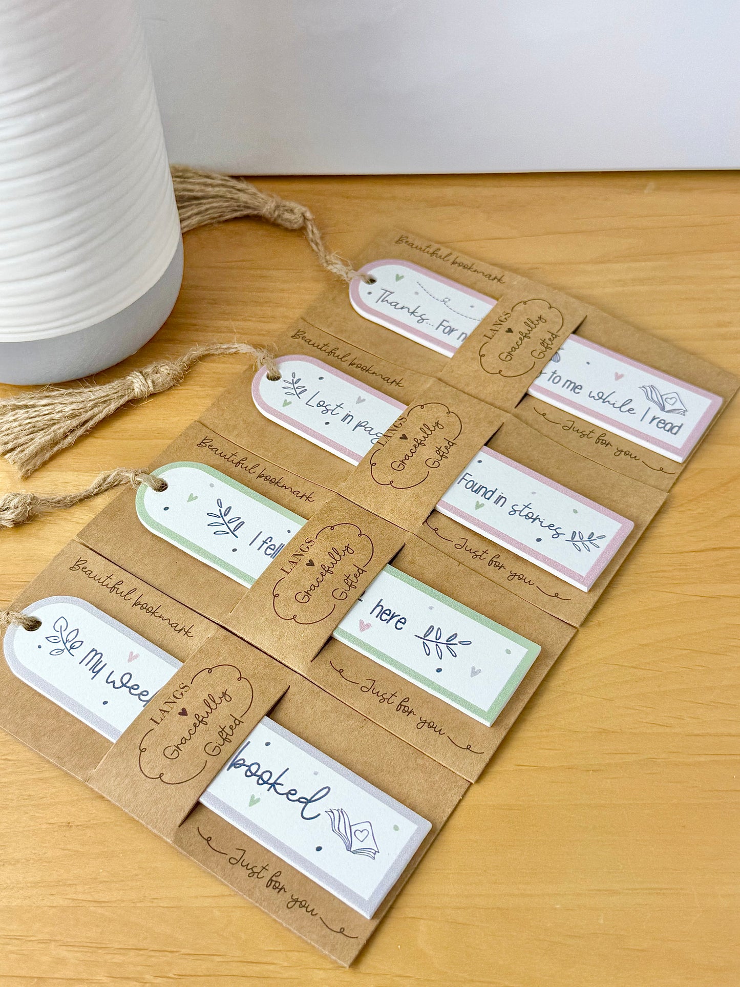 Gracefully Gifted Wooden Bookmarks - 4 designs