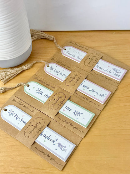 Gracefully Gifted Wooden Bookmarks - 4 designs
