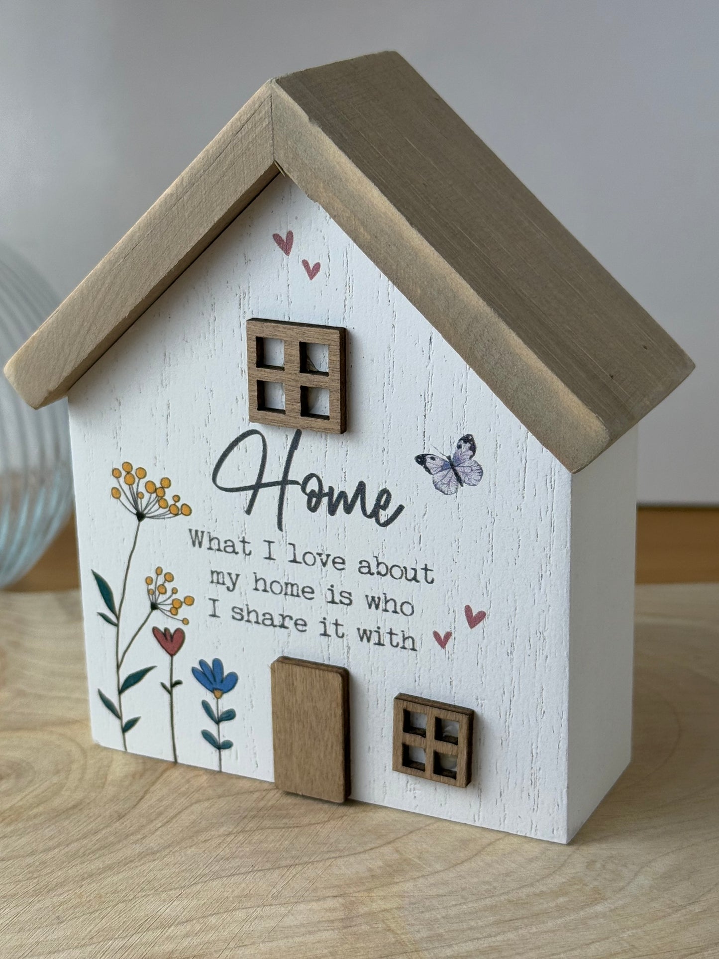 Flower Meadow Home house Plaque - What I love about my home