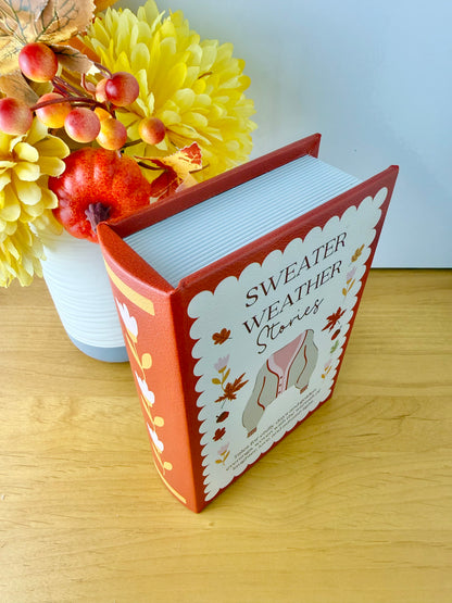 Cosy Chapter Wooden Book Box - Sweater Weather Stories