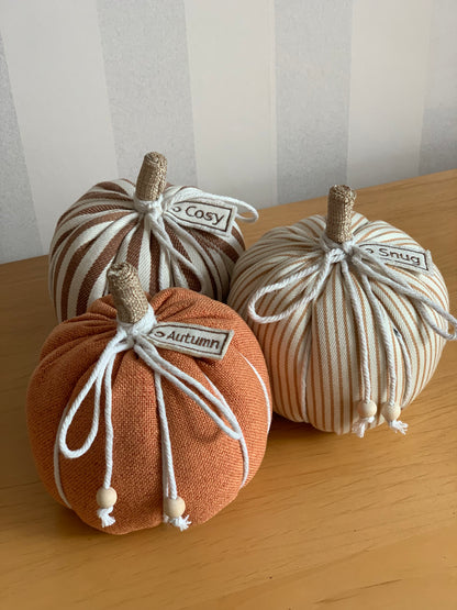 Autumn Fabric Pumpkins