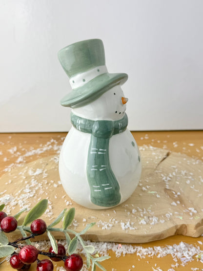 Green & White Snowman