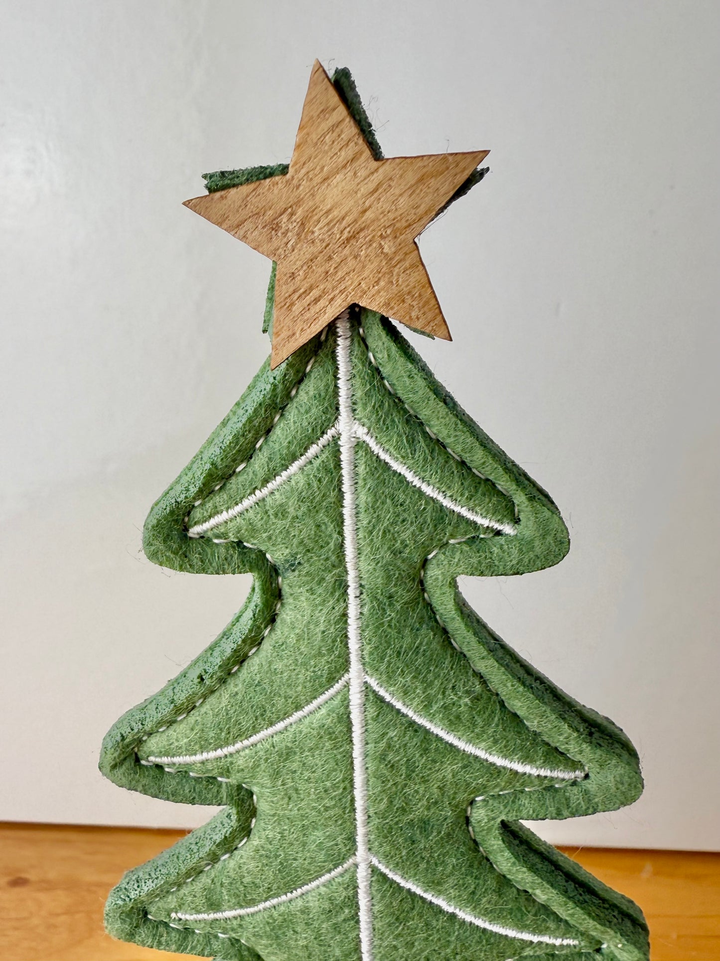 Felt Christmas Trees - Dark Green Pair
