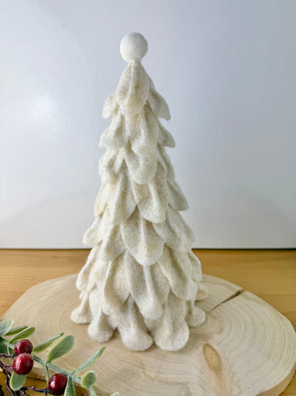 Felt Christmas Trees with pom poms - 2 colours