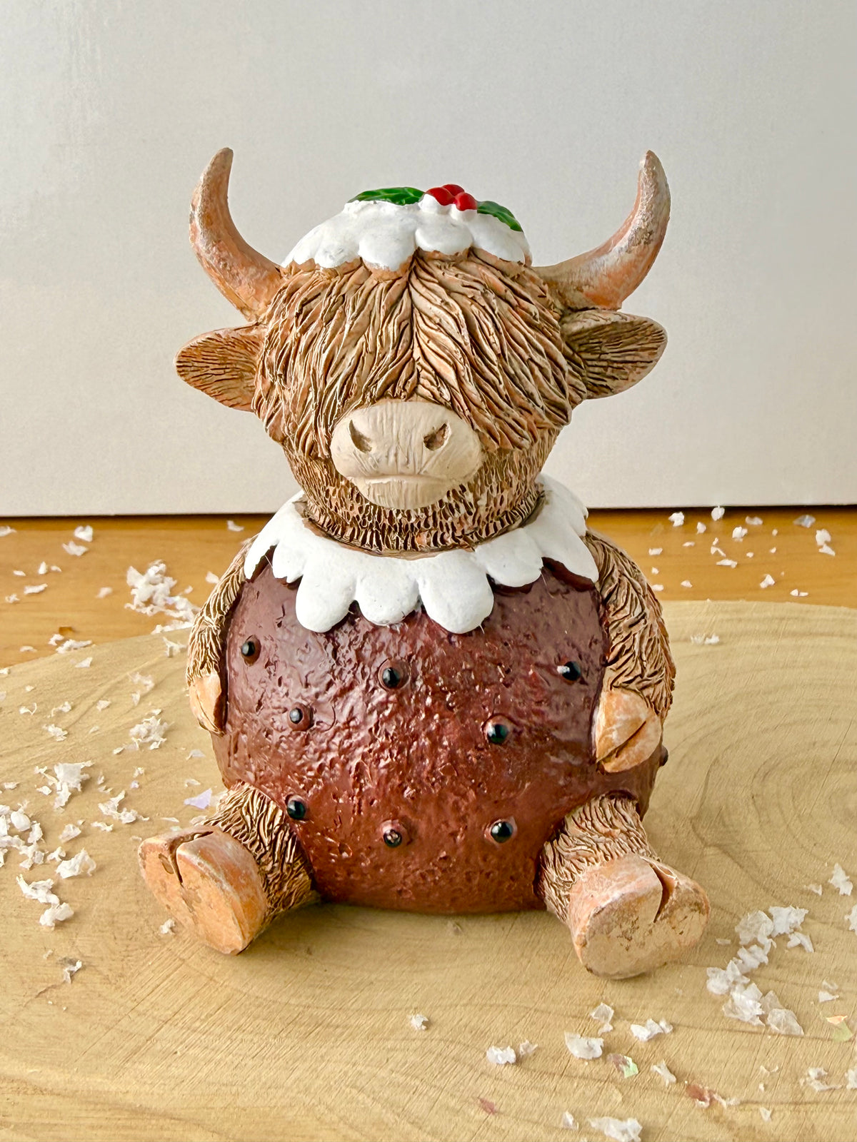 Highland Cow Christmas Pudding