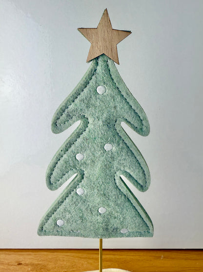 Felt Christmas Trees - Light Green Pair