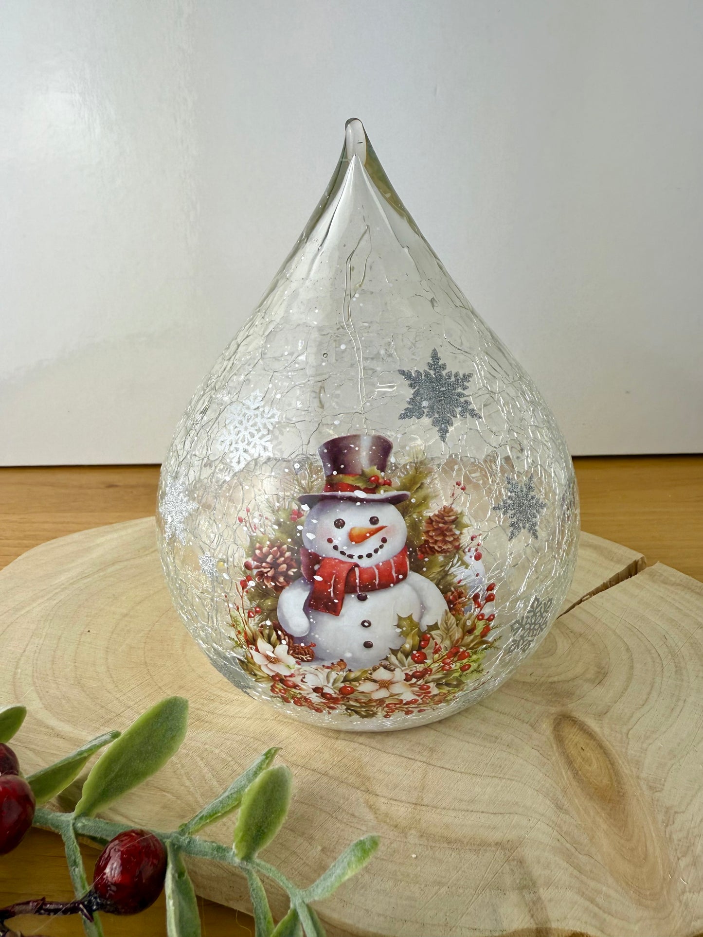 Light up Snowman Teardrop