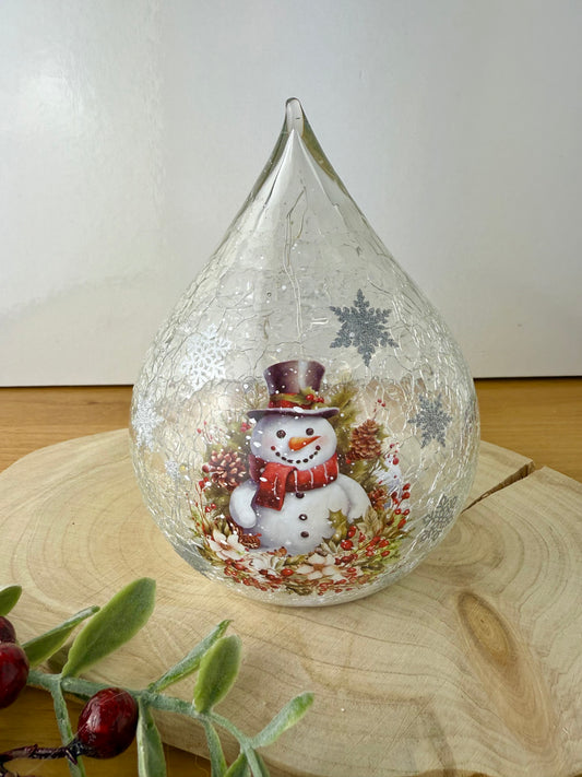 Light up Snowman Teardrop