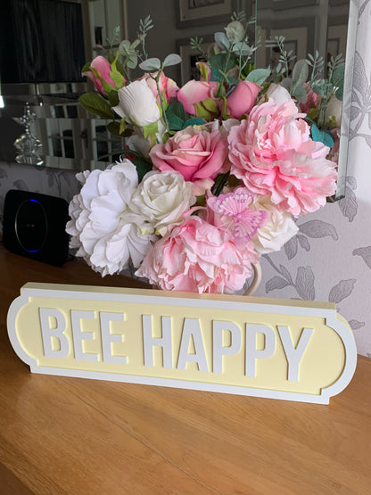 Bee Happy Street Sign