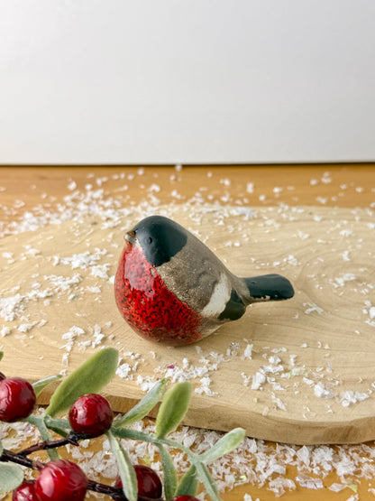 Pair of Robins with bright red chest