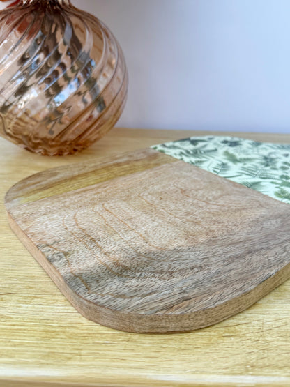 Wooden Fern Print Chopping Board