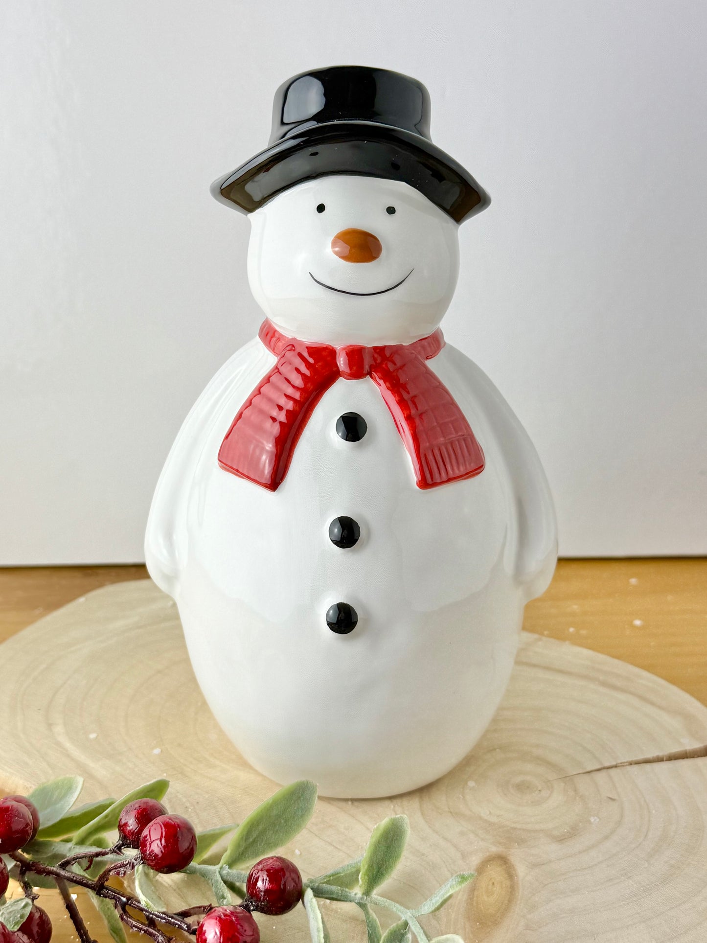 Snowman ceramic statue - 2 sizes