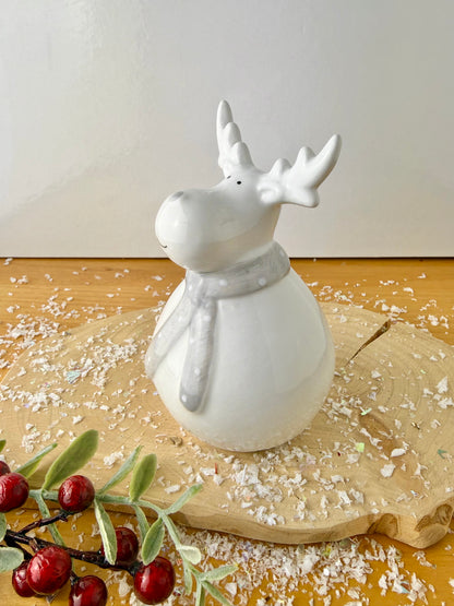 Jolly Reindeer with Grey Scarf